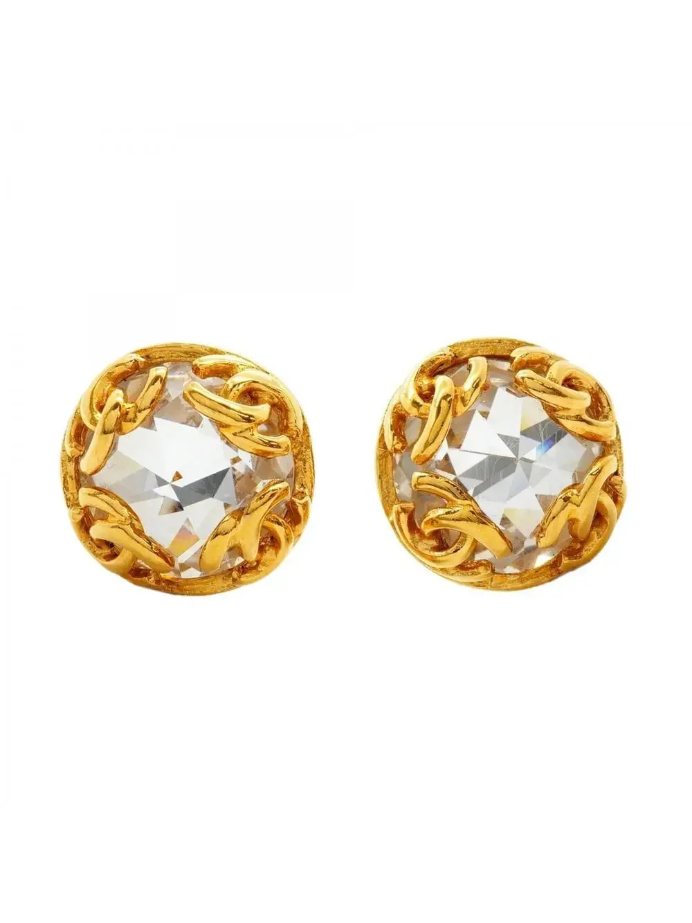 Chanel Cc Logo Circle Clip-On Earrings #299390C85B